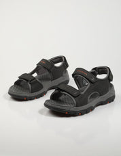 SANDALIAS SKECHERS 204105 RELAXED FIT TRESMEN GARO en color Negro