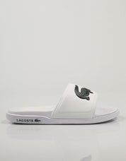 CHANCLAS LACOSTE CROCO en color Blanco