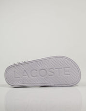 CHANCLAS LACOSTE CROCO en color Blanco