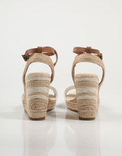 SANDALIAS TOMMY HILFIGER ELEVATED TH LEATHER WEDGE SANDAL en color Blanco
