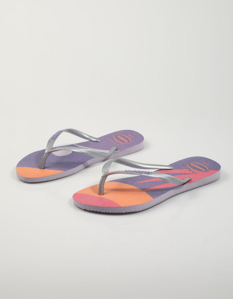 CHANCLAS HAVAIANAS SLIM en color Morado