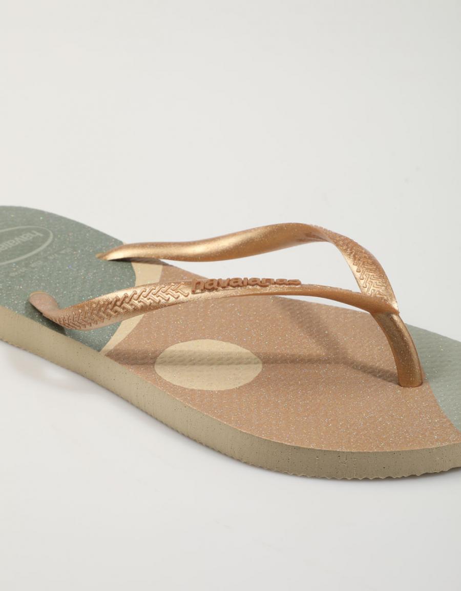 CHANCLAS HAVAIANAS SLIM en color Oro