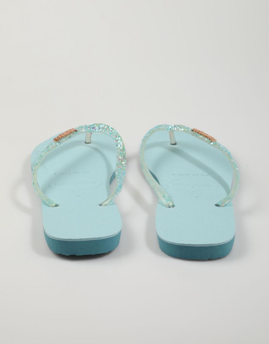CHANCLAS HAVAIANAS SLIM GLITTER FLOURISH en color Azul marino