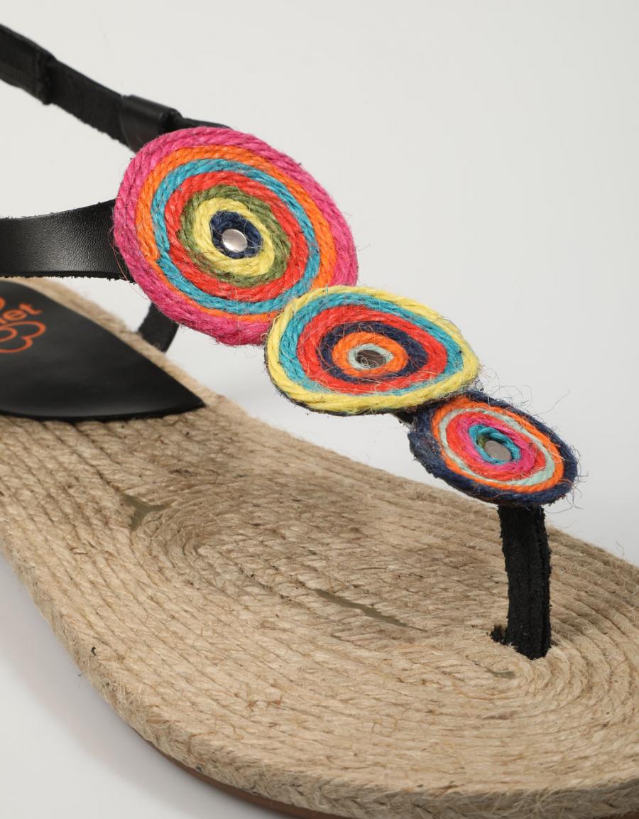 SANDALIAS PORRONET 2802 en color Negro