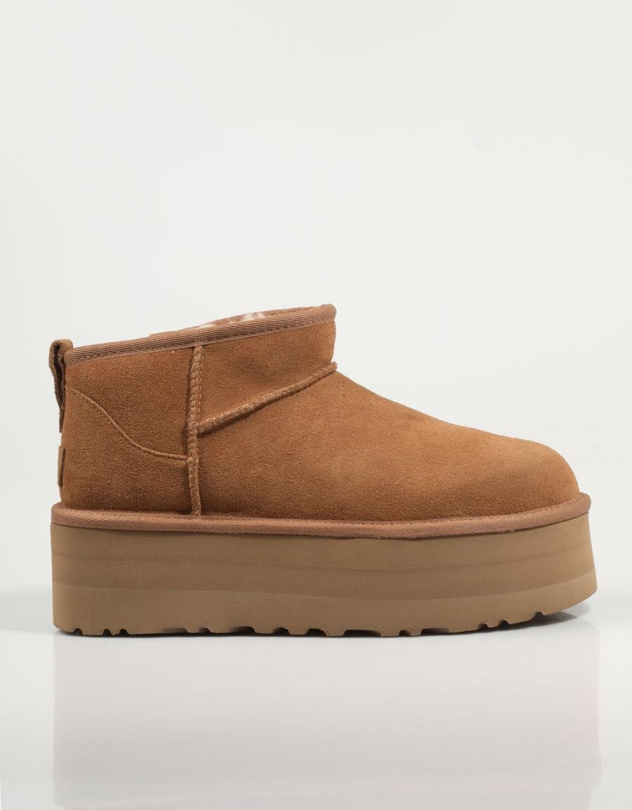 BOTINES UGG CLASSIC ULTRA  MINI PLATFORM en color Amarillo