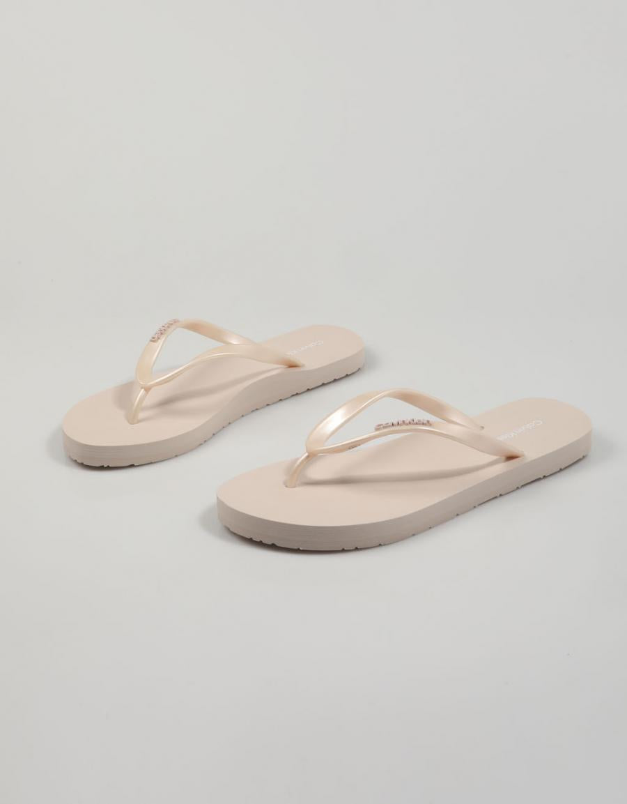 CHANCLAS CALVIN KLEIN FLIPFLOP en color Beige
