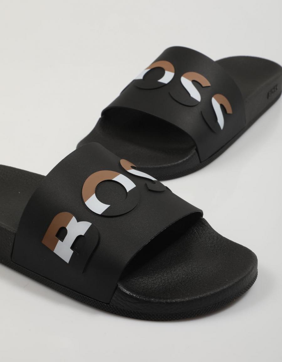 CHANCLAS BOSS BAY en color Negro