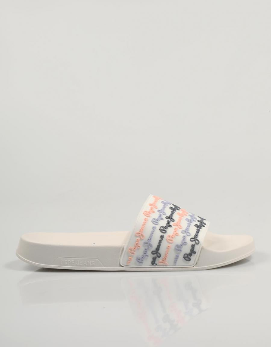 CHANCLAS PEPE JEANS SLIDER en color Blanco