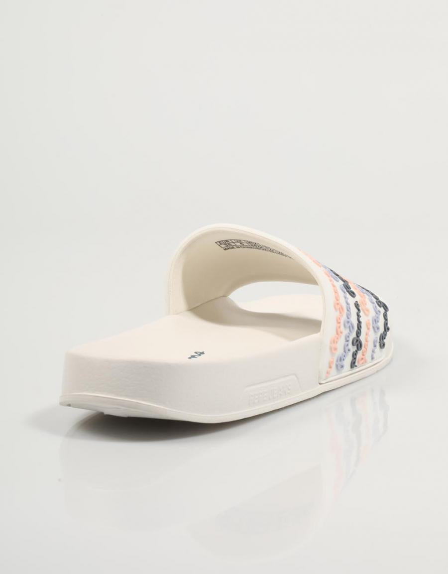CHANCLAS PEPE JEANS SLIDER en color Blanco