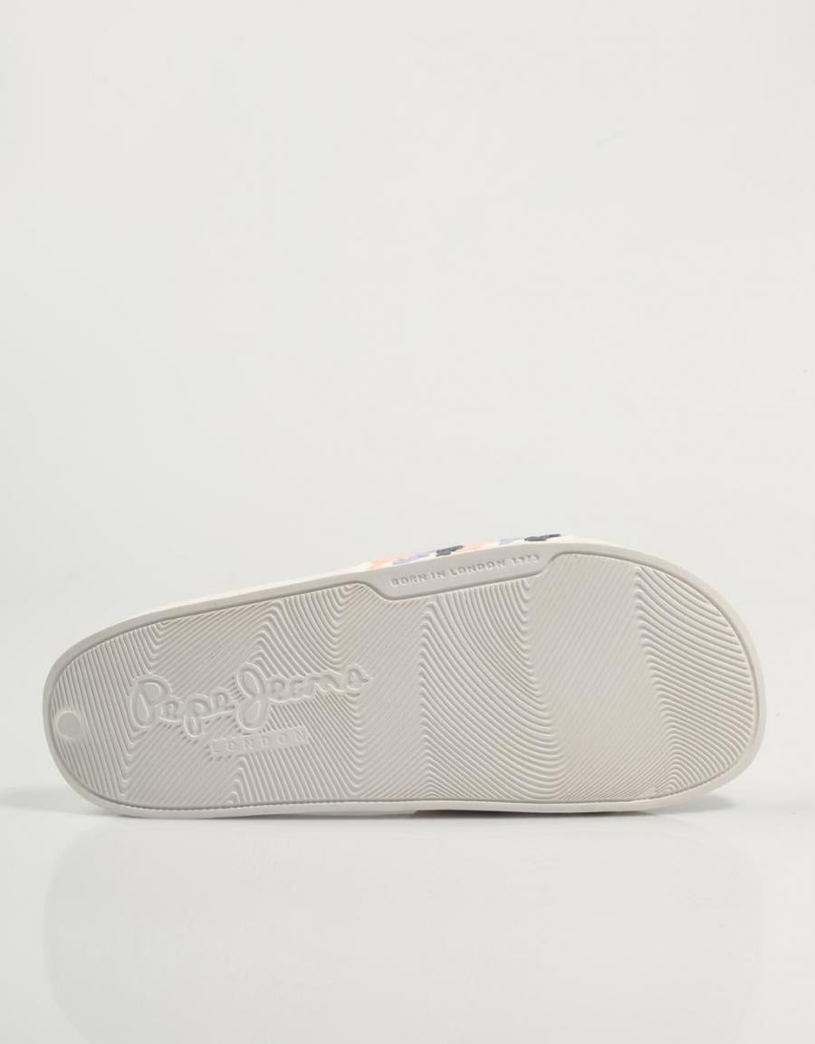CHANCLAS PEPE JEANS SLIDER en color Blanco