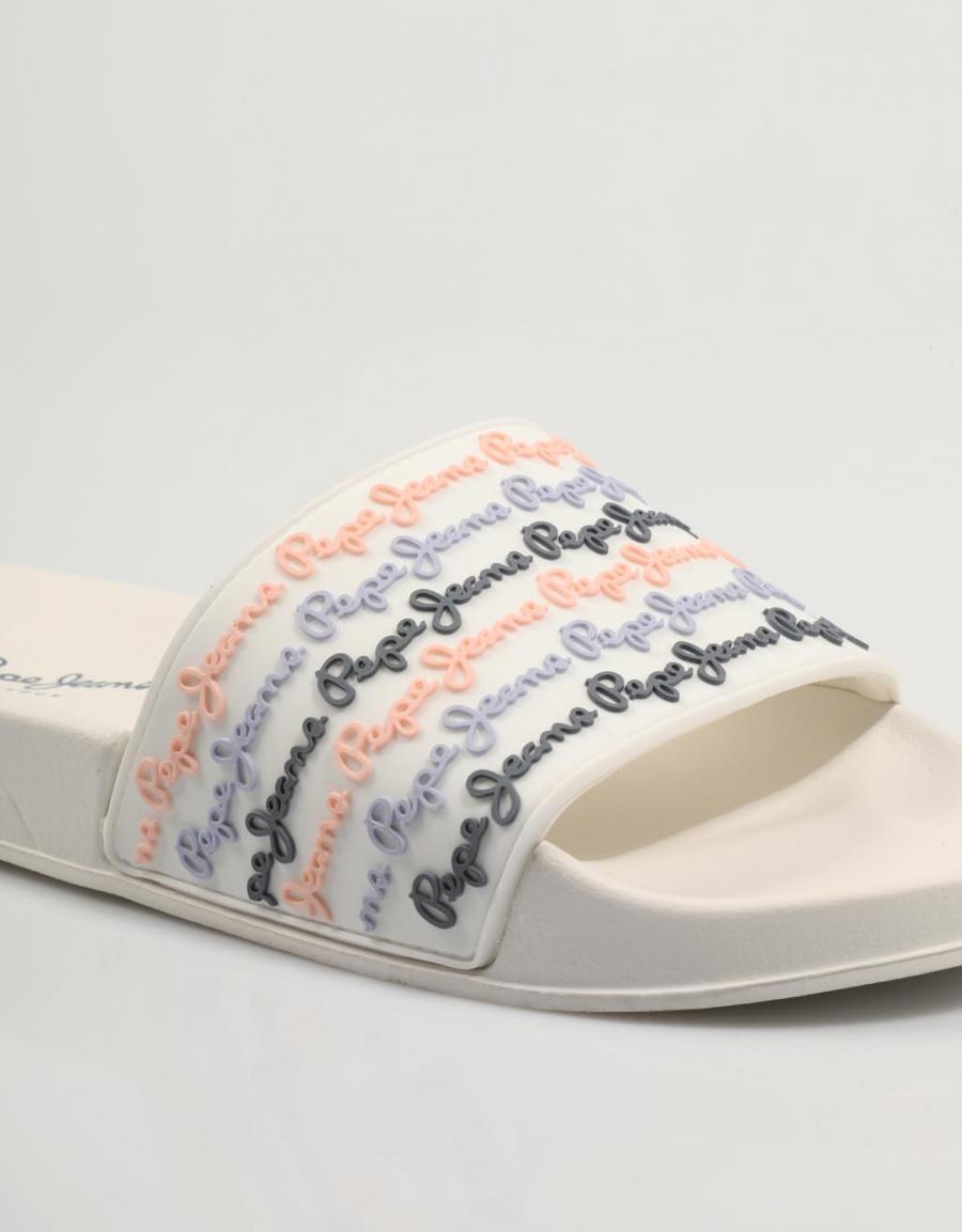 CHANCLAS PEPE JEANS SLIDER en color Blanco