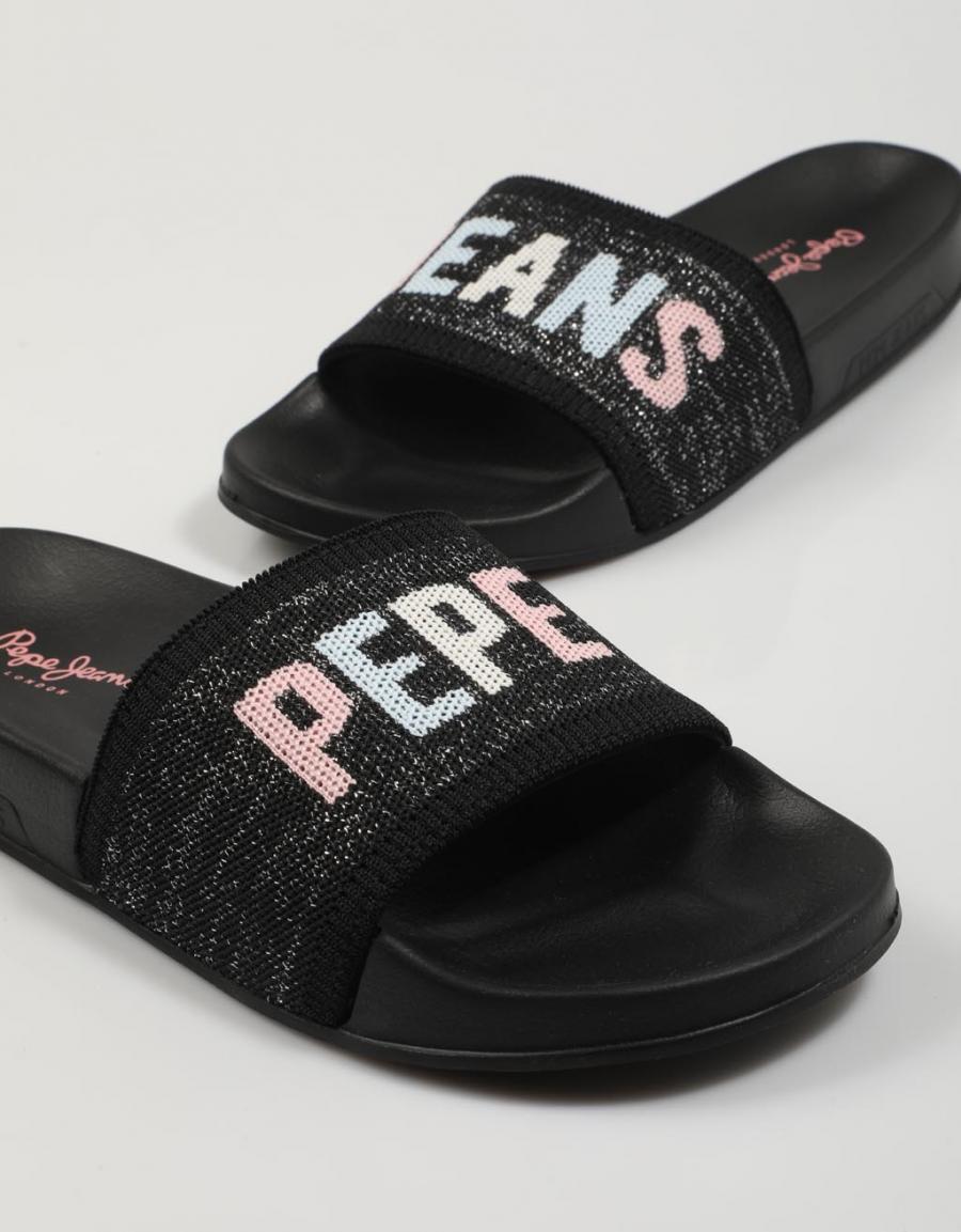 CHANCLAS PEPE JEANS SLIDER en color Negro