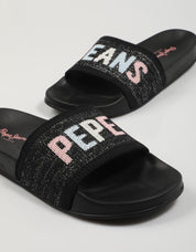 CHANCLAS PEPE JEANS SLIDER en color Negro