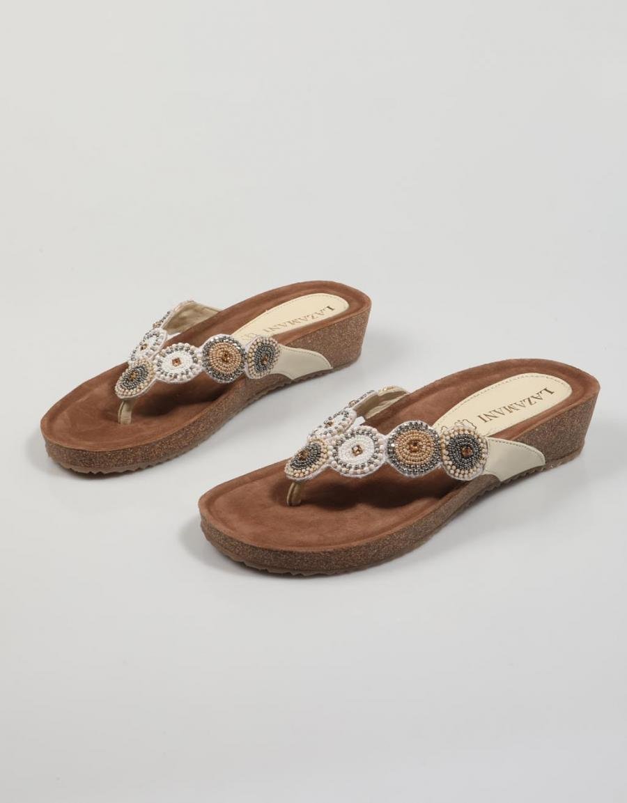 SANDALIAS LAZAMANI 75455 en color Hielo