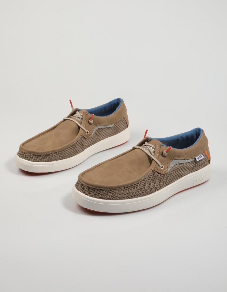 ZAPATOS SPORT WALKIN PITAS LIPARI en color Beige