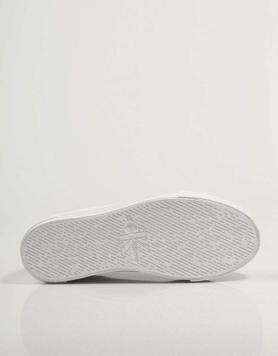 ZAPATILLAS CALVIN KLEIN BOLD VULC FLATFORM LACEUP LTH WN en color Blanco