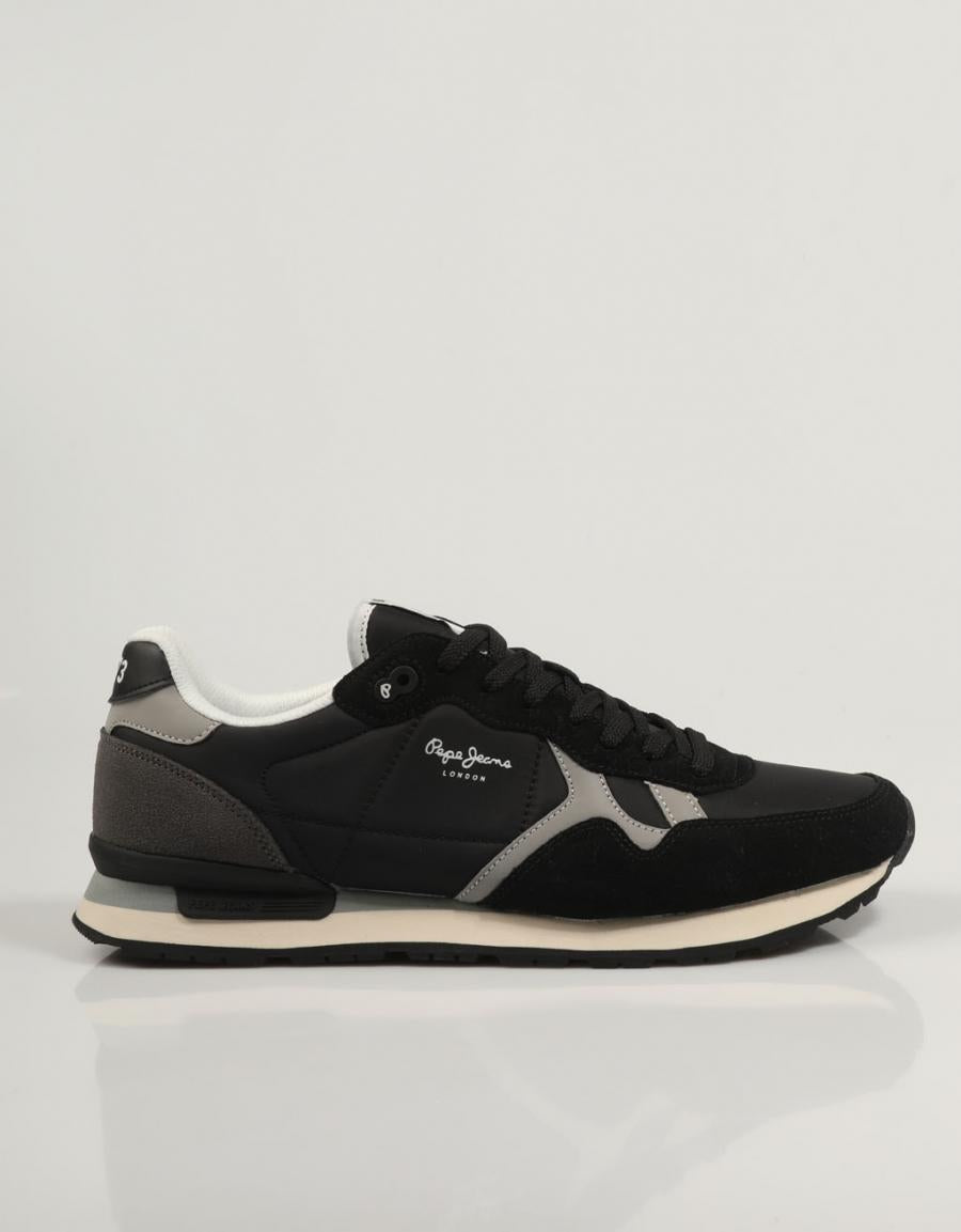 ZAPATILLAS PEPE JEANS BRIT REFLECT M en color Negro