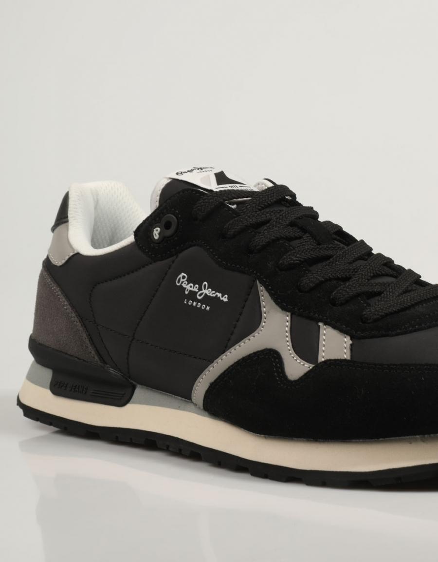 ZAPATILLAS PEPE JEANS BRIT REFLECT M en color Negro