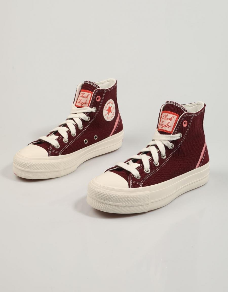 ZAPATILLAS CONVERSE CHUCK TAYLOR ALL STAR LIFT en color Burdeos