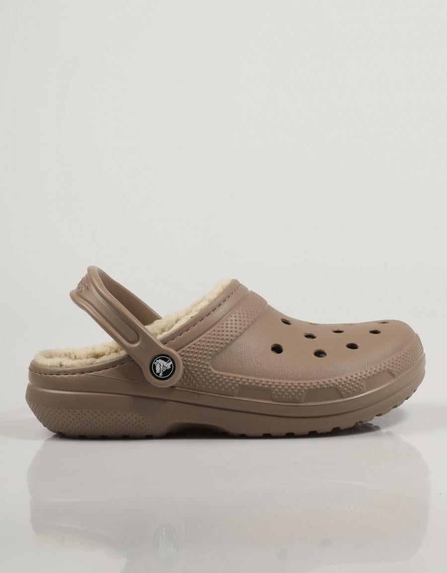 ZUECOS CROCS CLASSIC LINED CLOG 203591 en color Taupe