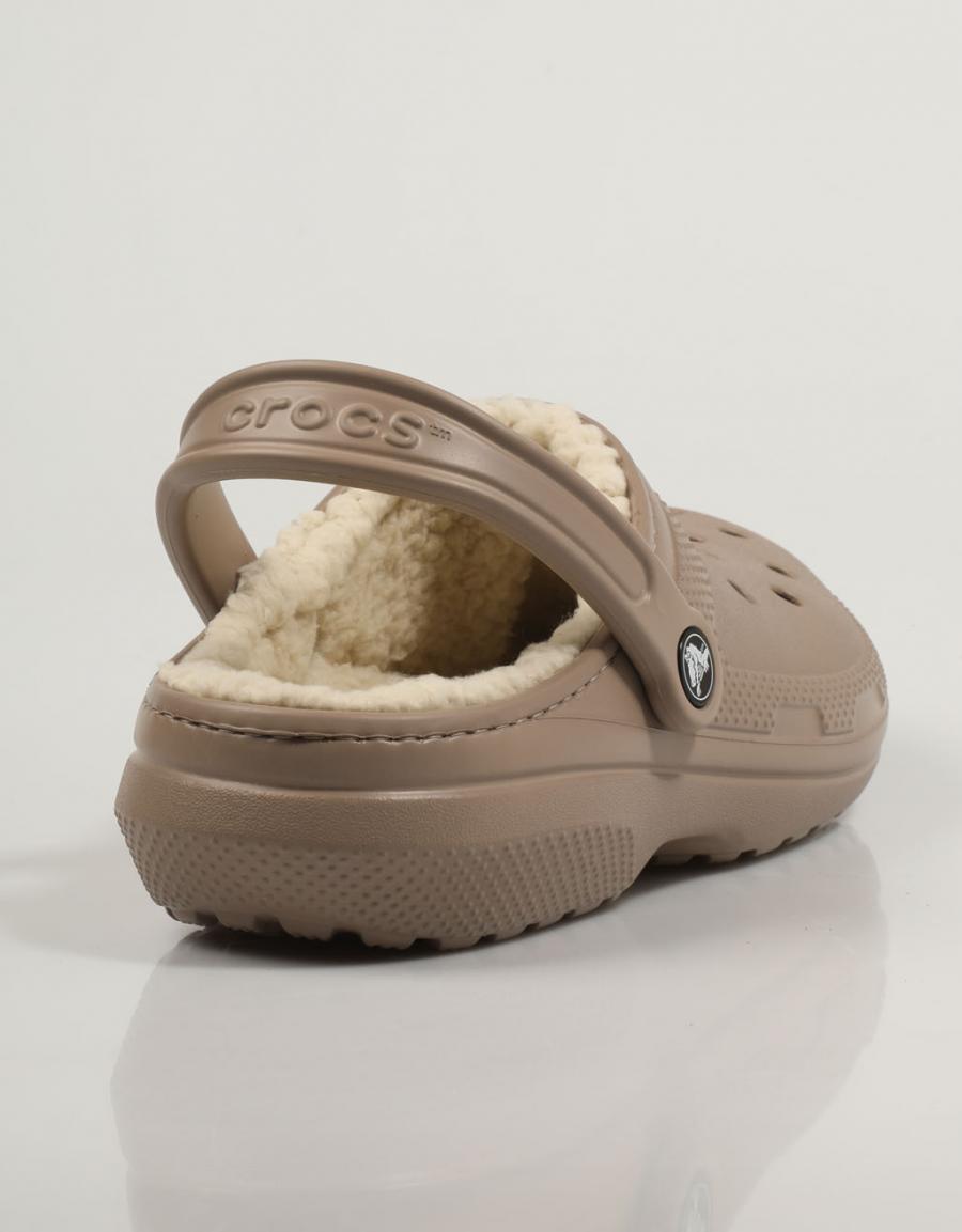 ZUECOS CROCS CLASSIC LINED CLOG 203591 en color Taupe