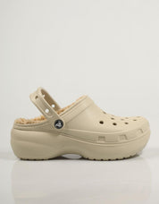ZUECOS CROCS CLASSIC PLATFOR LINED 207938 en color Beige