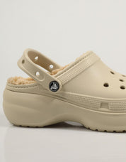 ZUECOS CROCS CLASSIC PLATFOR LINED 207938 en color Beige