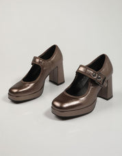 ZAPATOS VESTIR DNG DZS25138 en color Bronce