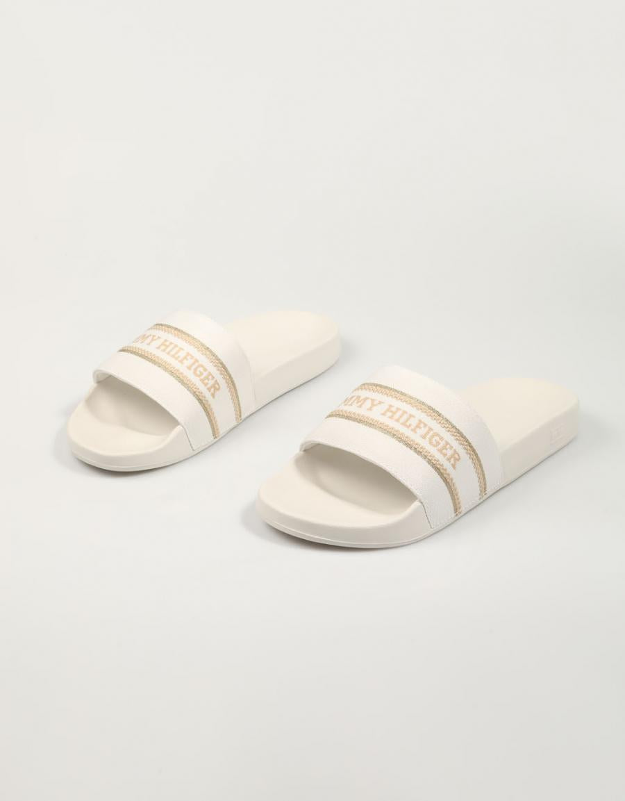 CHANCLAS TOMMY HILFIGER HILFIGER en color Blanco