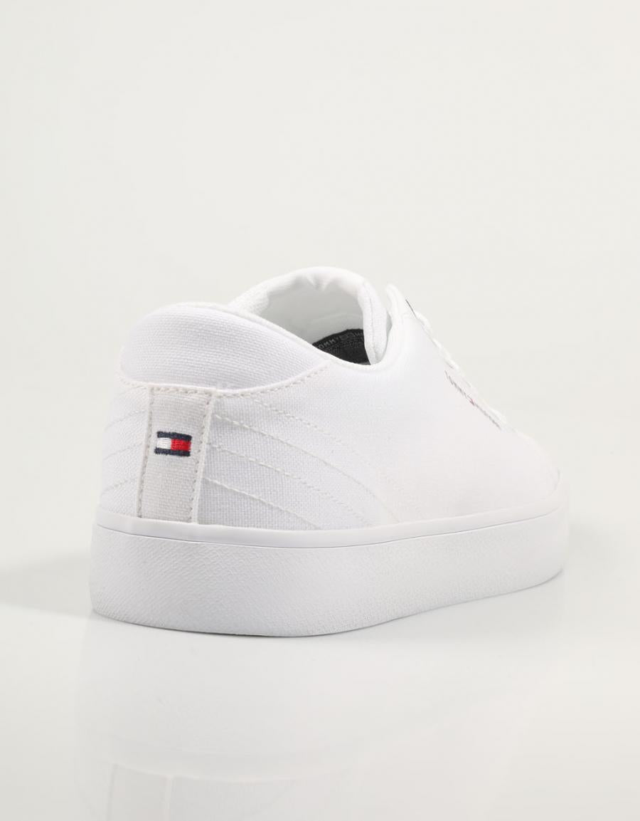 ZAPATILLAS TOMMY HILFIGER TH HI VULC LOW CANVAS en color Blanco