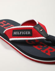 Tommy Hilfiger Patch Hilfiger Beach Sandalo Flip Flip in rosso