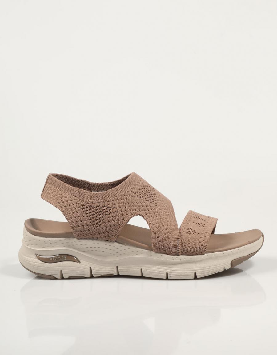 SANDALIAS SKECHERS ARCH FIT en color Taupe