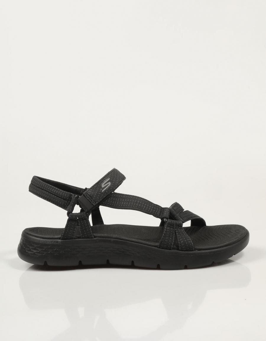 Skechers va marcher sandales de sandale flexibles en noir