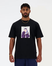 T -shirt NEW BALANCE nunca envelhece o modelo atlético relaxado em preto