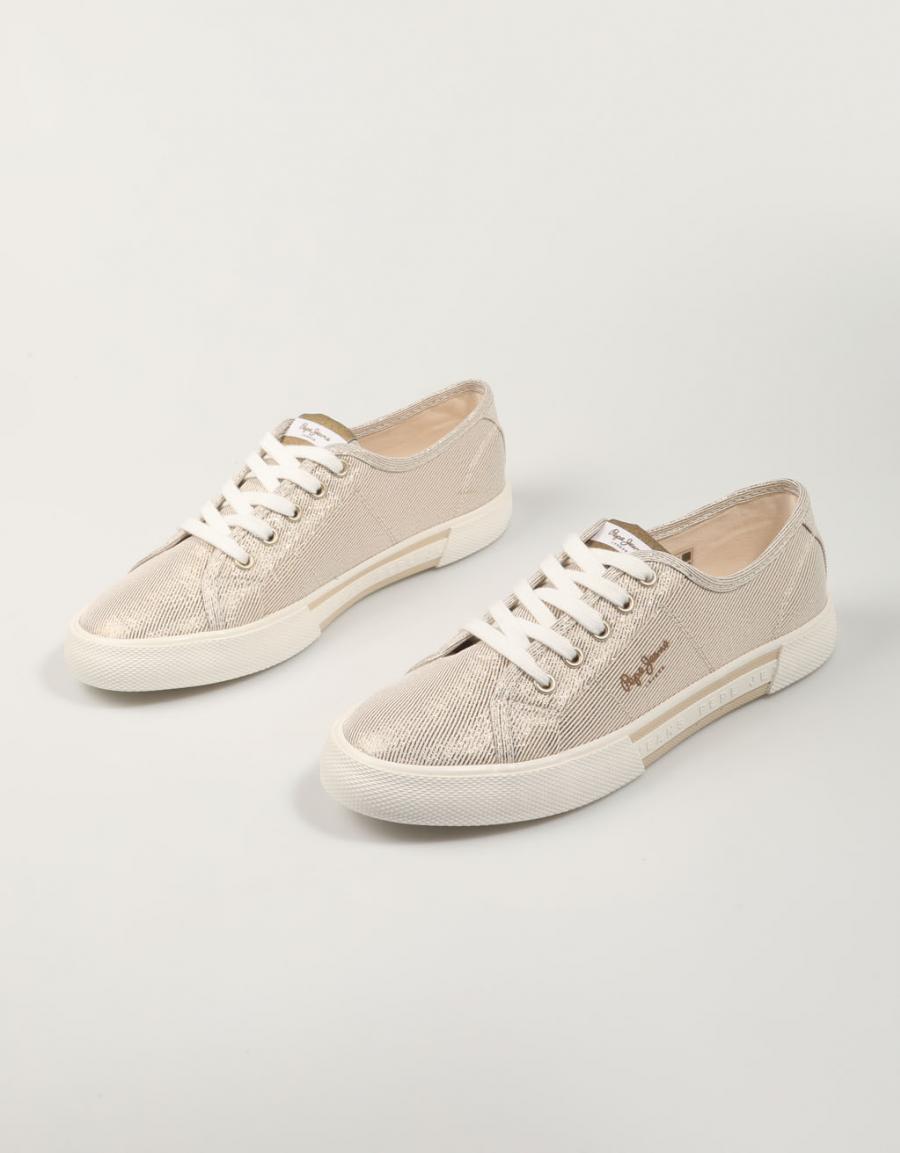 ZAPATILLAS PEPE JEANS BRADY PARTY W - PLS31439 en color Oro
