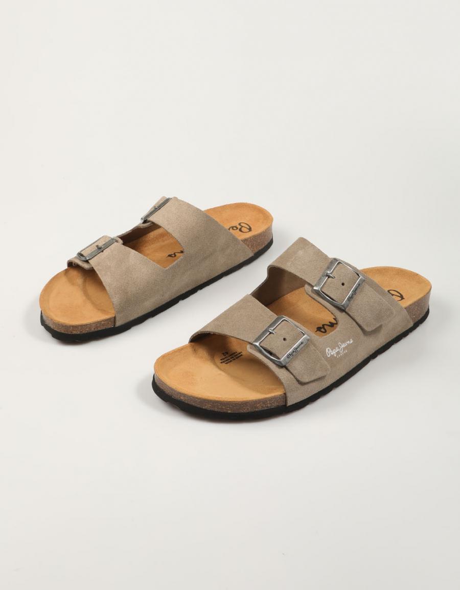 SANDALIAS PEPE JEANS BIO SUEDE M - PMS90112 en color Beige