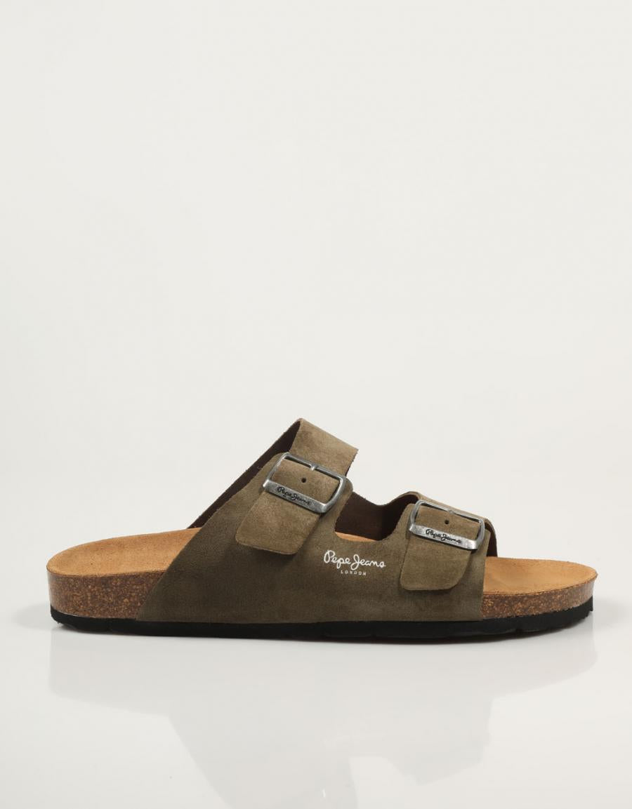 SANDALIAS PEPE JEANS BIO SUEDE M - PMS90112 en color Kaki