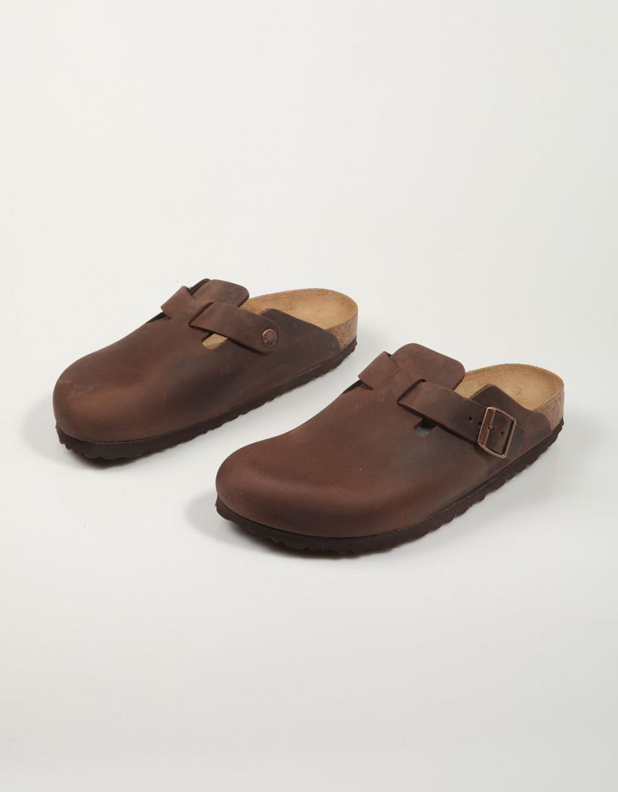 Birkenstock Boston Leoi in colore marrone