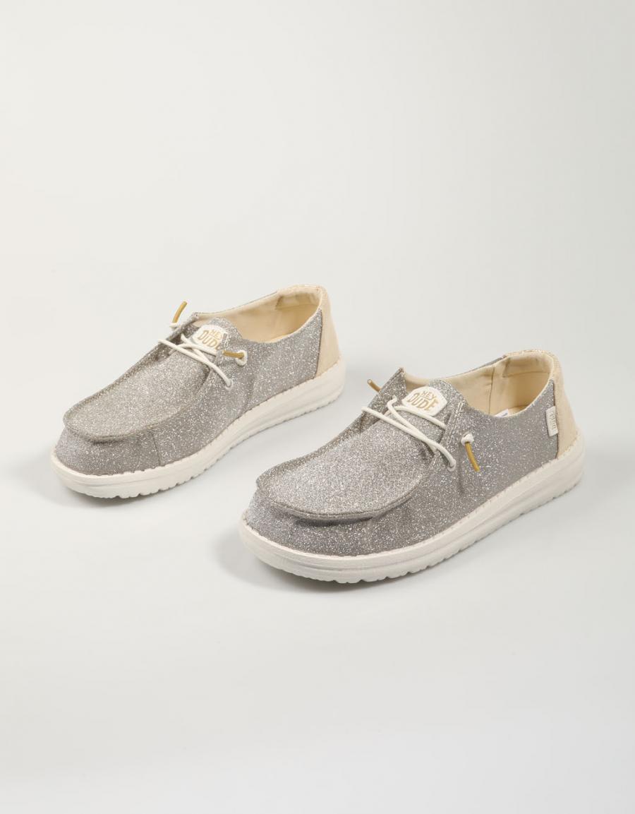 SANDALIAS DUDE WENDY METALLIC SPARKLE en color Rosa