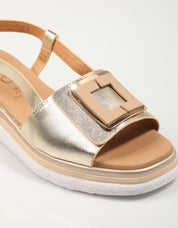 Sandalen la Repo 10410 in Platinfarbe
