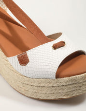 SANDALIAS POPA VALDES SNAKE en color Blanco