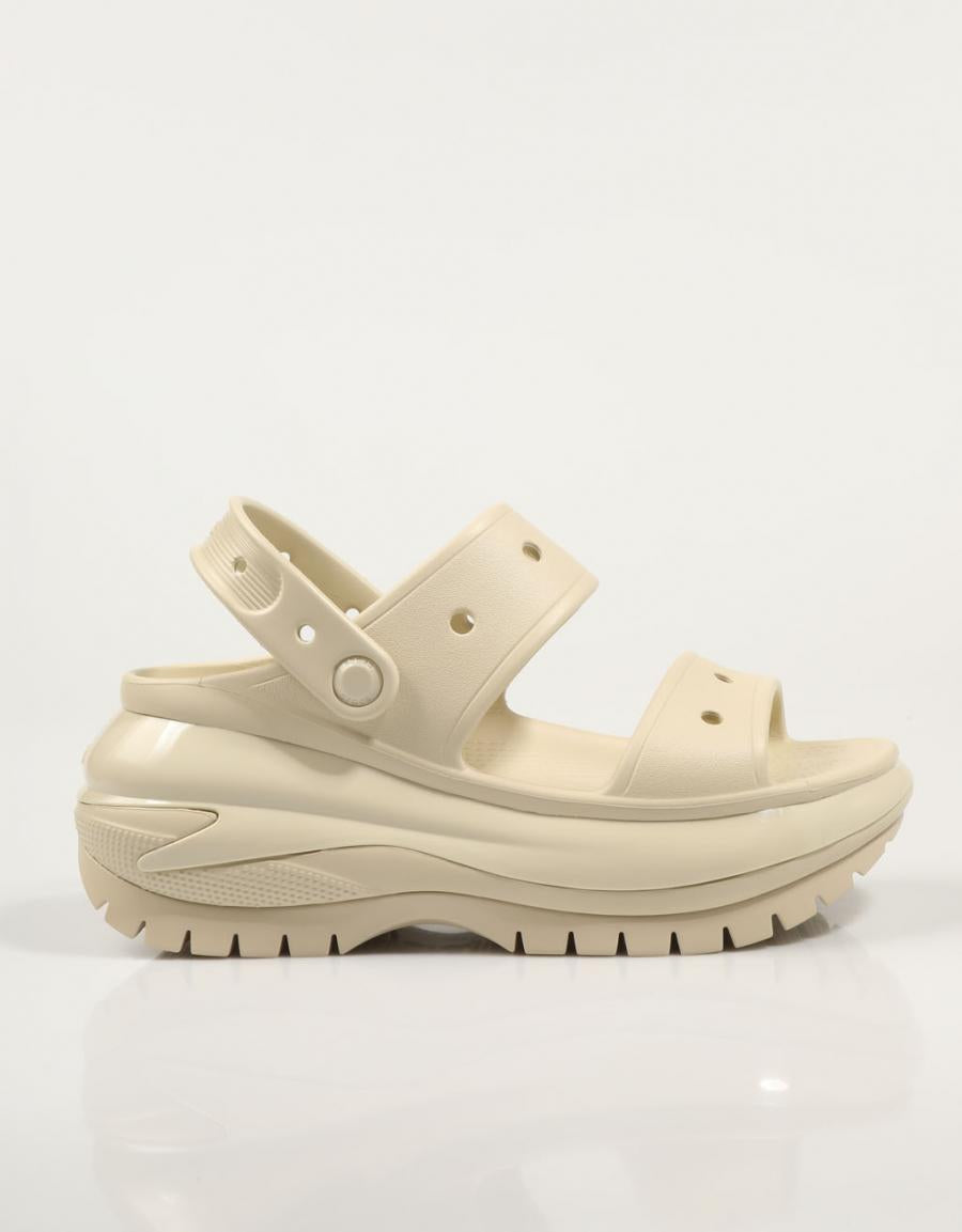Zuecos Crocs 207989 Klassische Mega Crush Sandale und Farbe Beige
