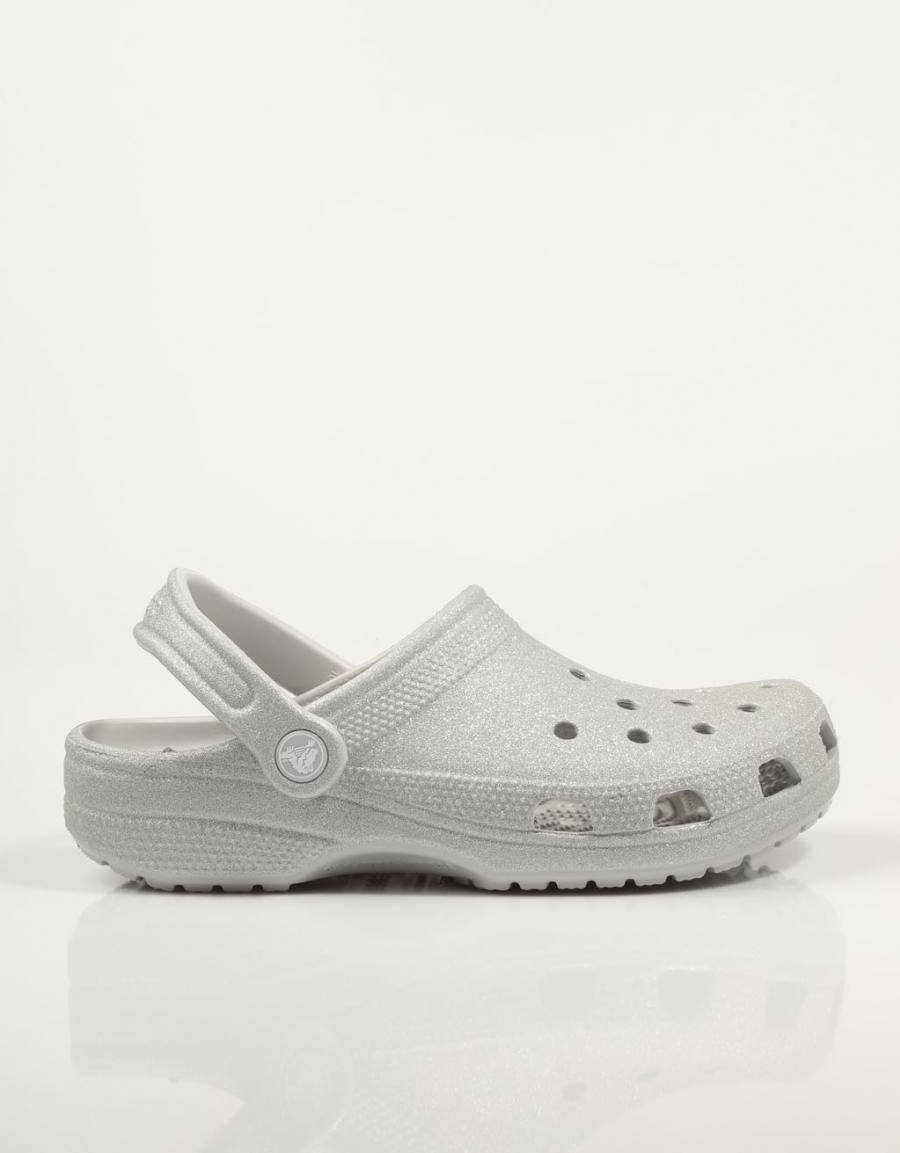 ZUECOS CROCS 205942 CLASSIC GLITTER CLOG en color Plata