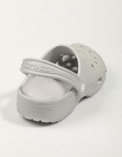 ZUECOS CROCS 205942 CLASSIC GLITTER CLOG en color Plata