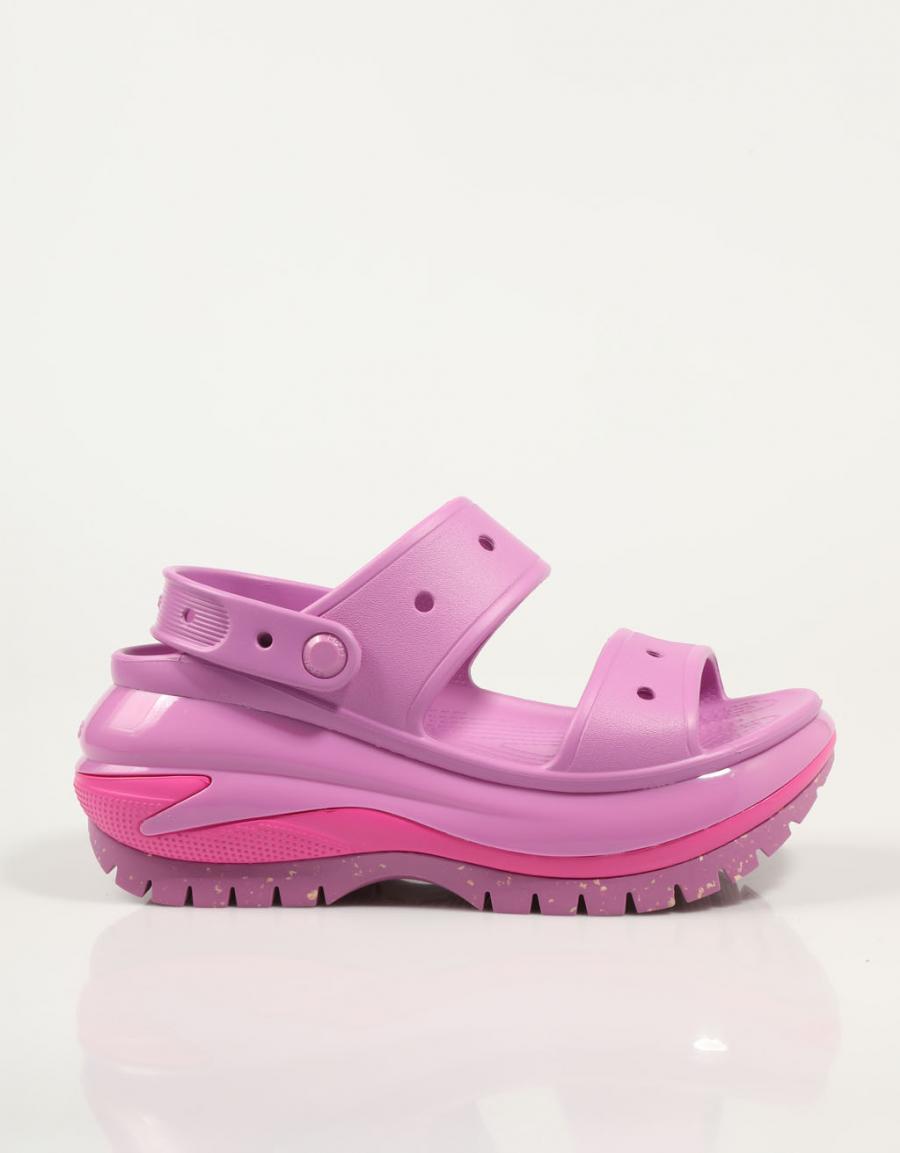 Crocs Classic Mega Crush Sandale Flush in Lila