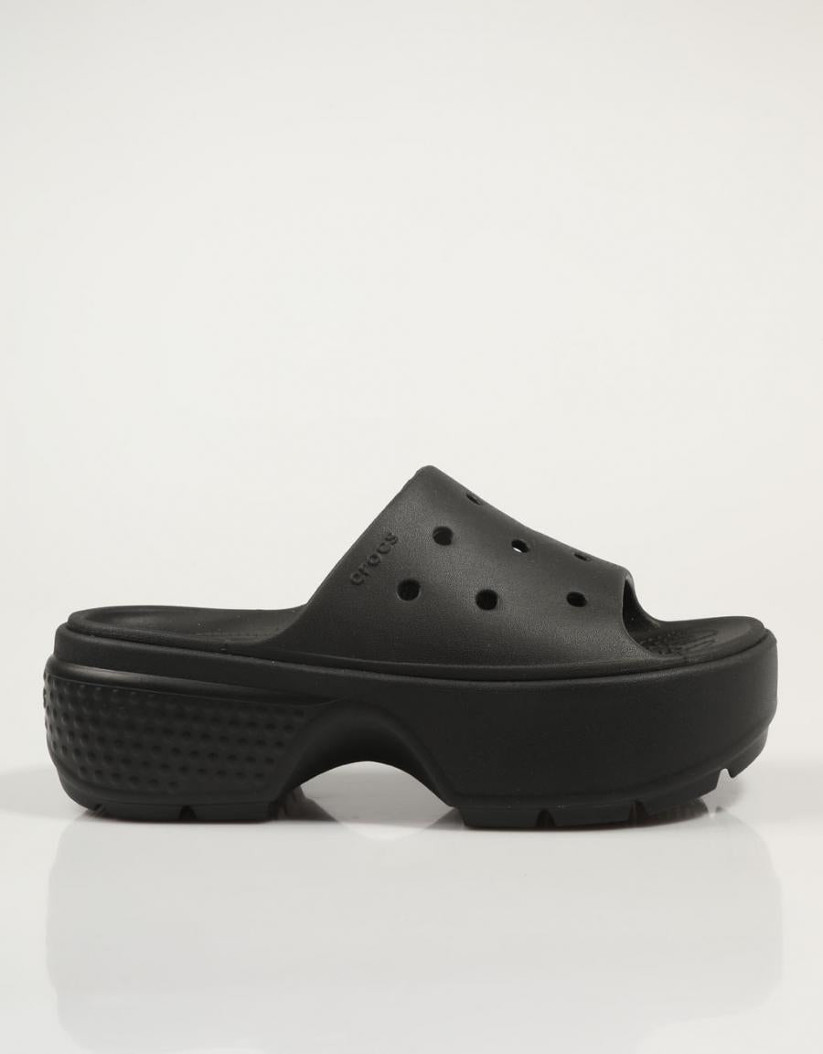 Crocs Stomp slide flocs em preto