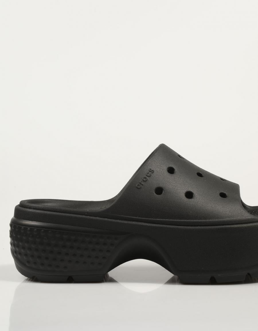 Crocs Stomp slide flocs em preto