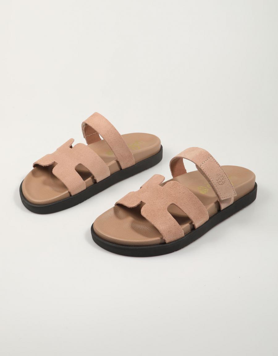 Sandalias yono brena 125 en cor taupe