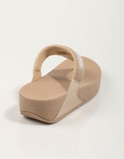 Sandalias fitflop w lulu shimmerlux toe post sanda en color Beige