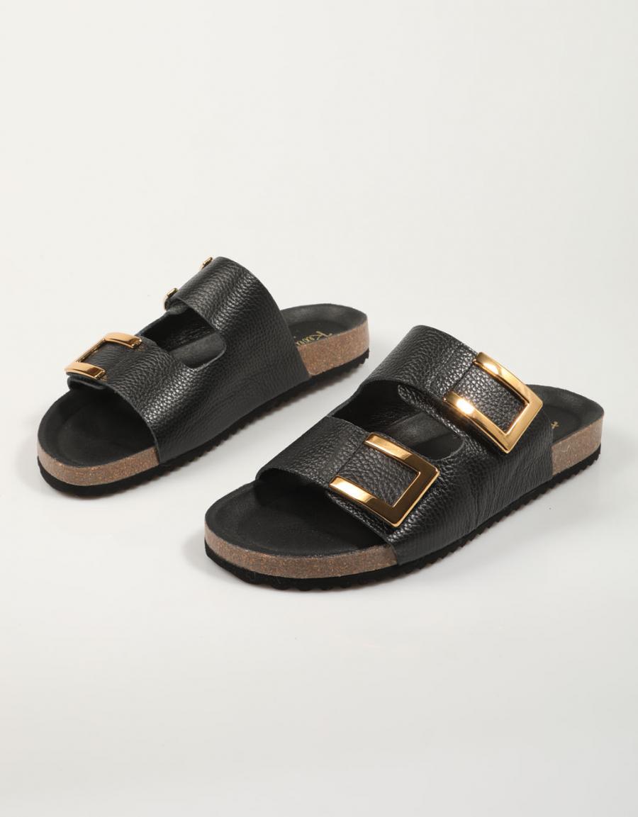 SANDALIAS REBECCA HOPE 3CMARIOLA en color Negro